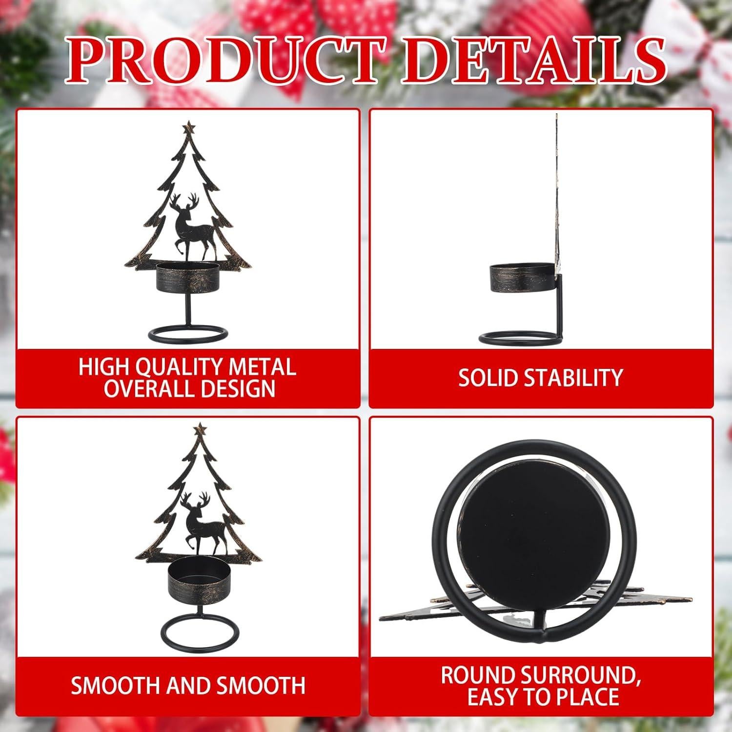 Soporte para Velas Tealight Sieral 9 Pcs Metal Bronce 14 cm