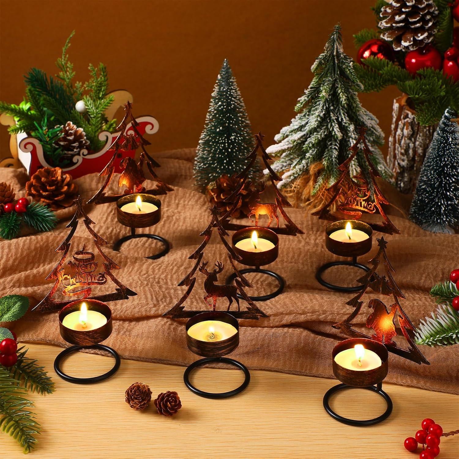 Soporte para Velas Tealight Sieral 9 Pcs Metal Bronce 14 cm