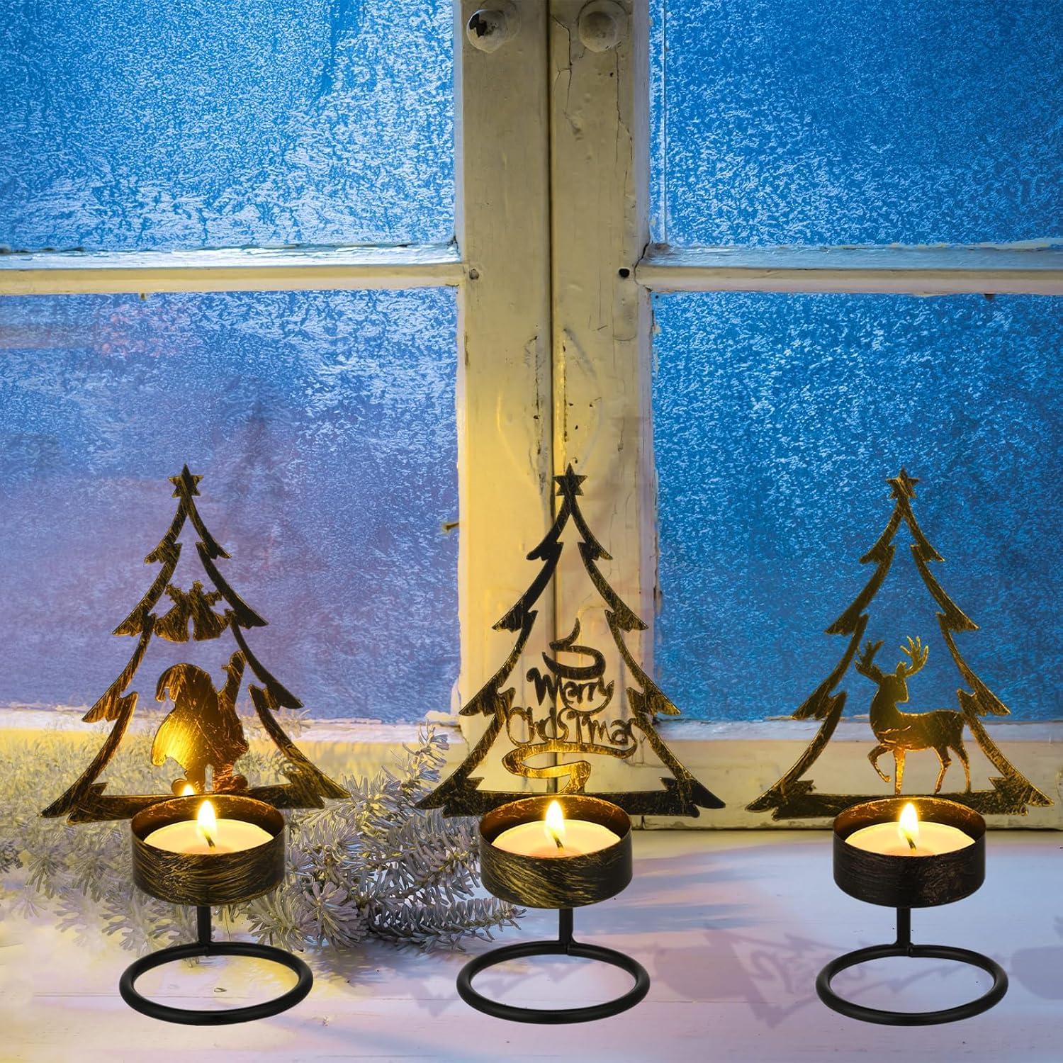 Soporte para Velas Tealight Sieral 9 Pcs Metal Bronce 14 cm