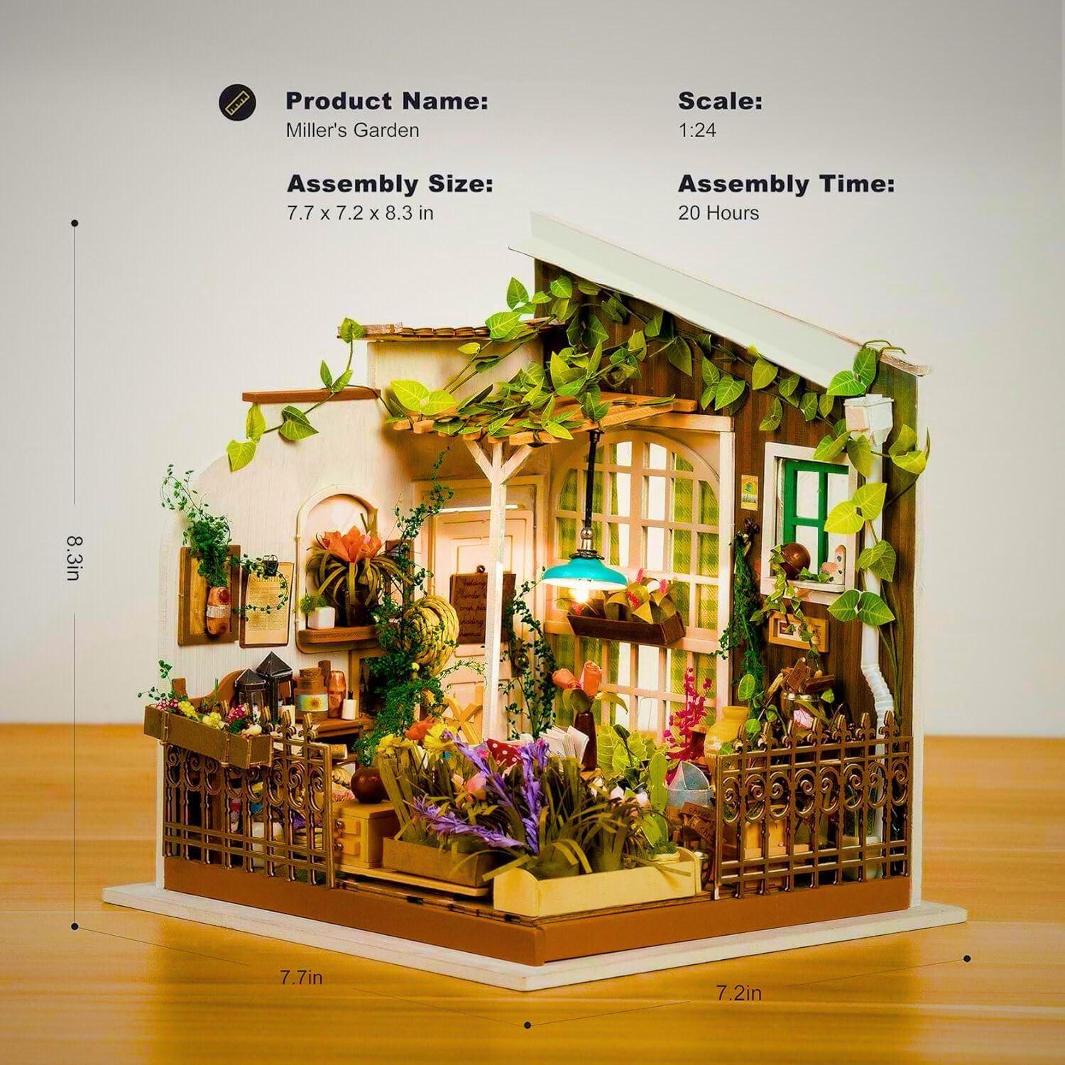 Rolife Kit Casa Miniatura Jardín de Miller 21.5x17.8x19.1cm