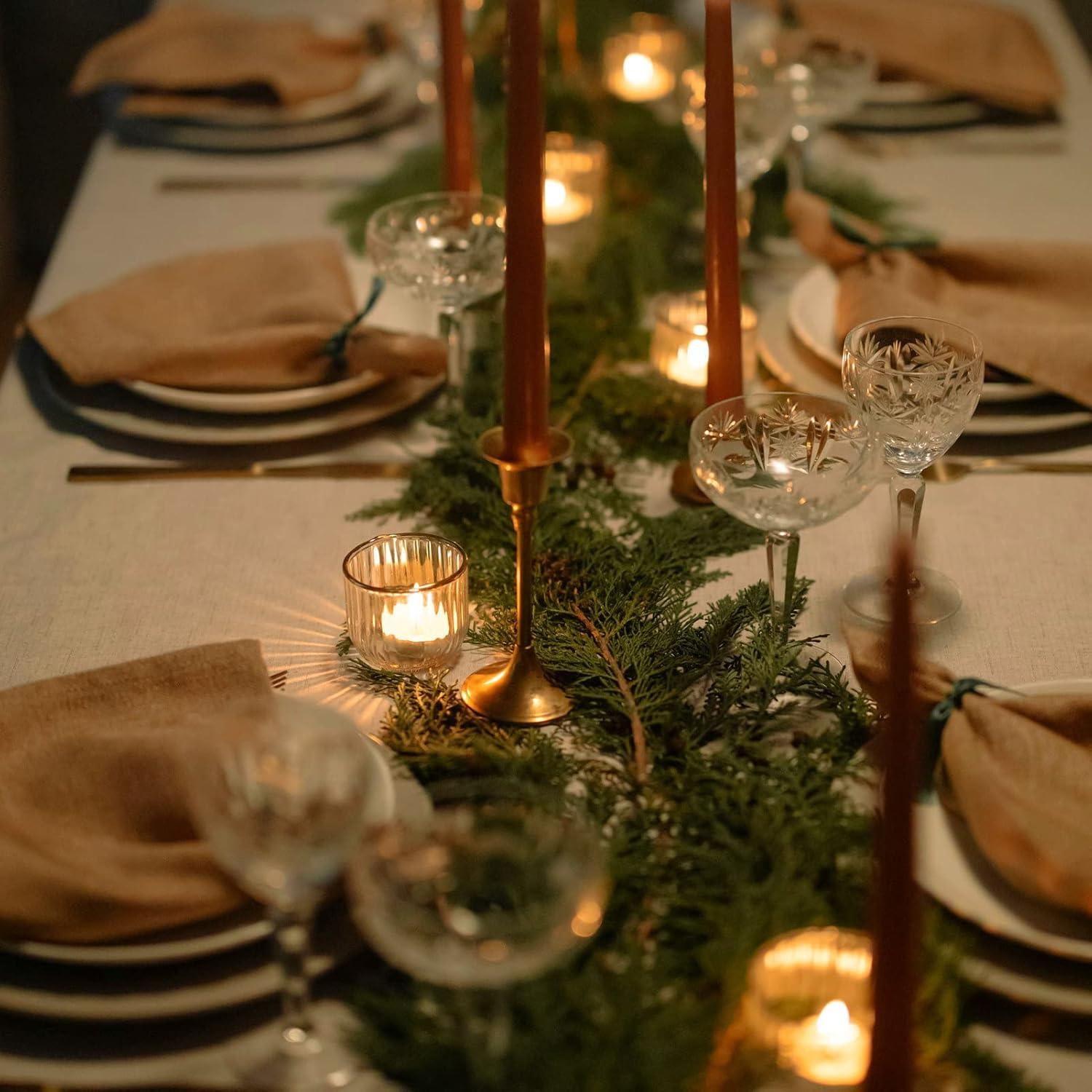 Juego de 12 Soportes para Velas Tealight VOHO de Vidrio 5.08 cm