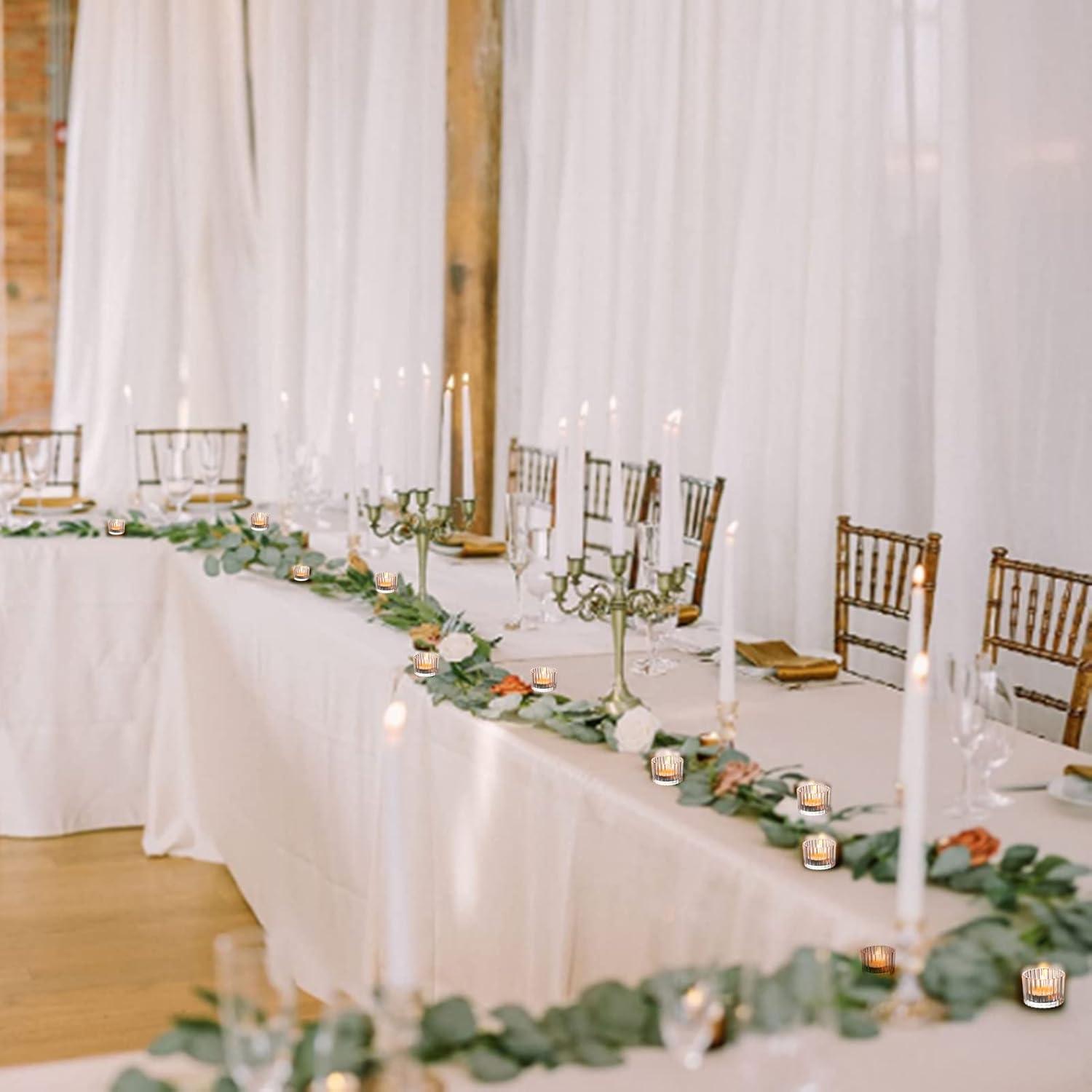 Juego de 12 Soportes para Velas Tealight VOHO de Vidrio 5.08 cm