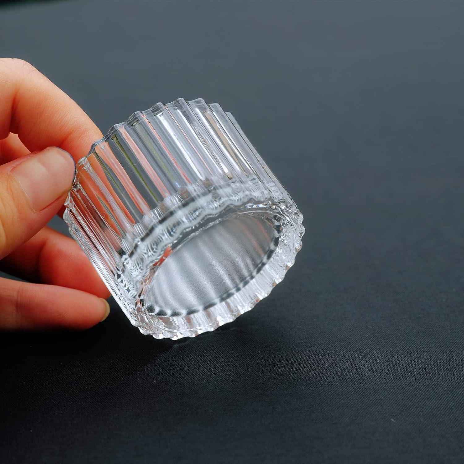 Juego de 12 Soportes para Velas Tealight VOHO de Vidrio 5.08 cm