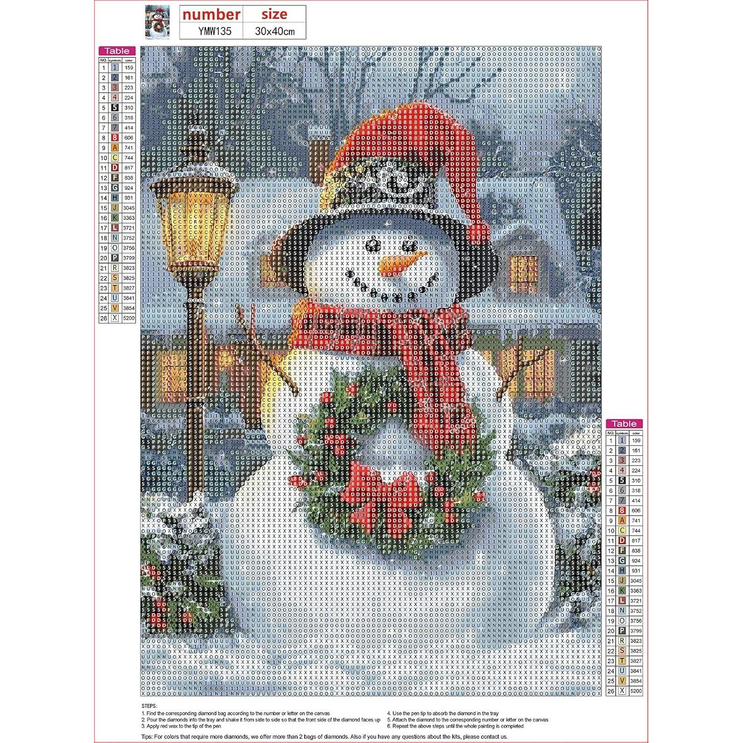 Kit de Pintura de Diamantes Navidad MXJSUA 30x40cm para Adultos