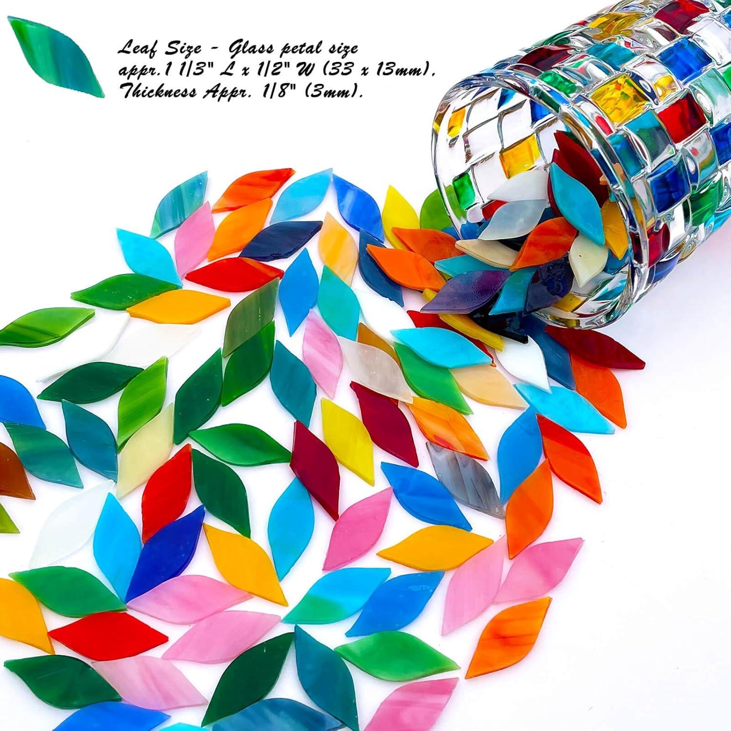 LITMIND 120 Piezas Mosaico de Vidrio Colorido para Manualidades