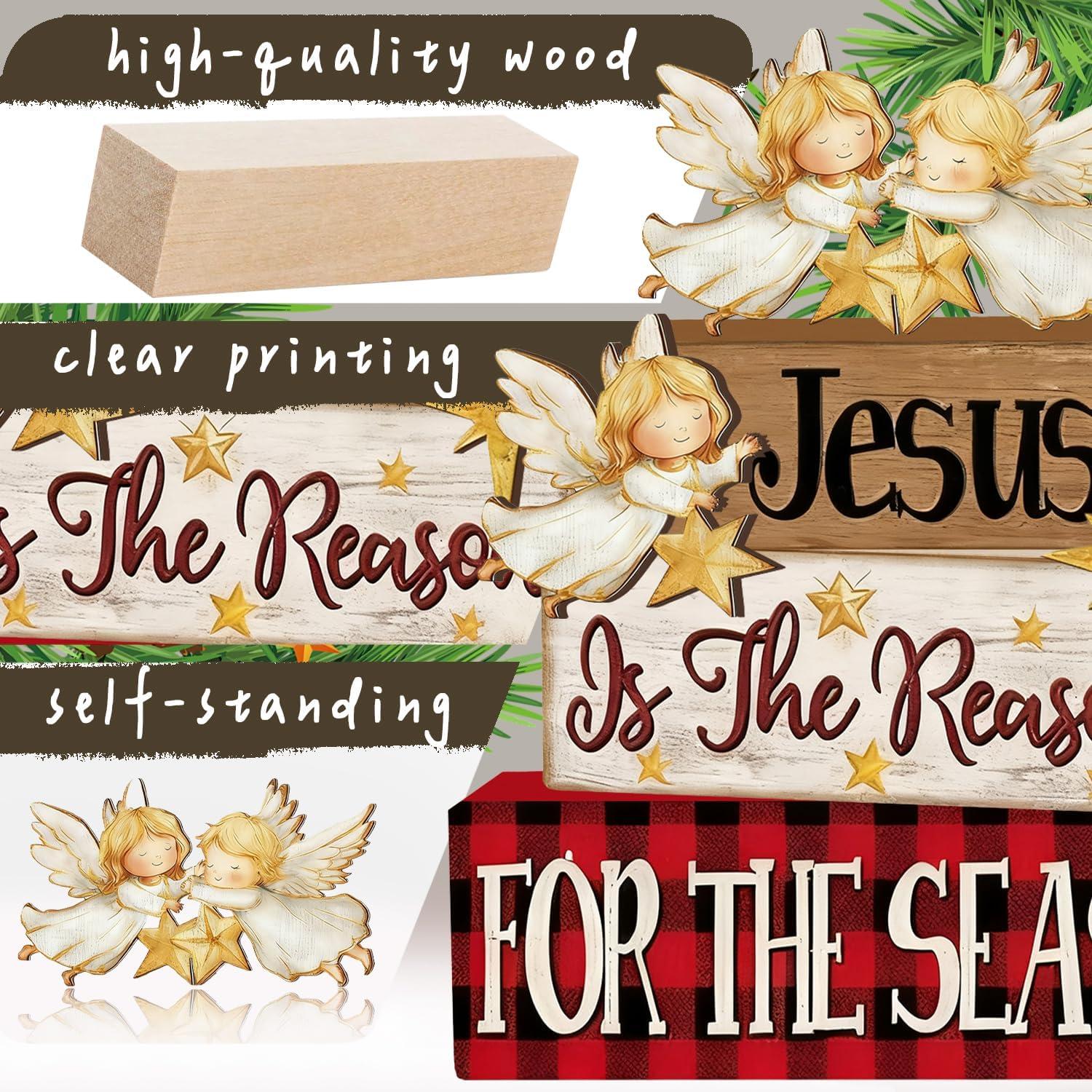 Decoración de Mesa de Navidad CMZLUMINEST - Ángel de Madera