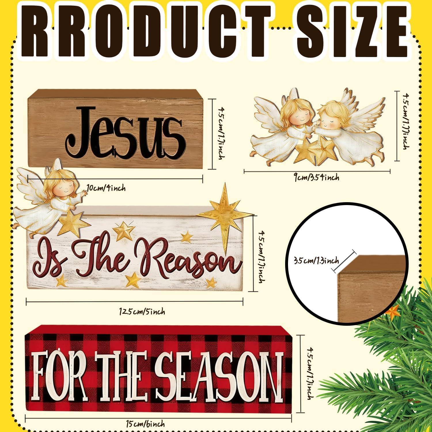 Decoración de Mesa de Navidad CMZLUMINEST - Ángel de Madera