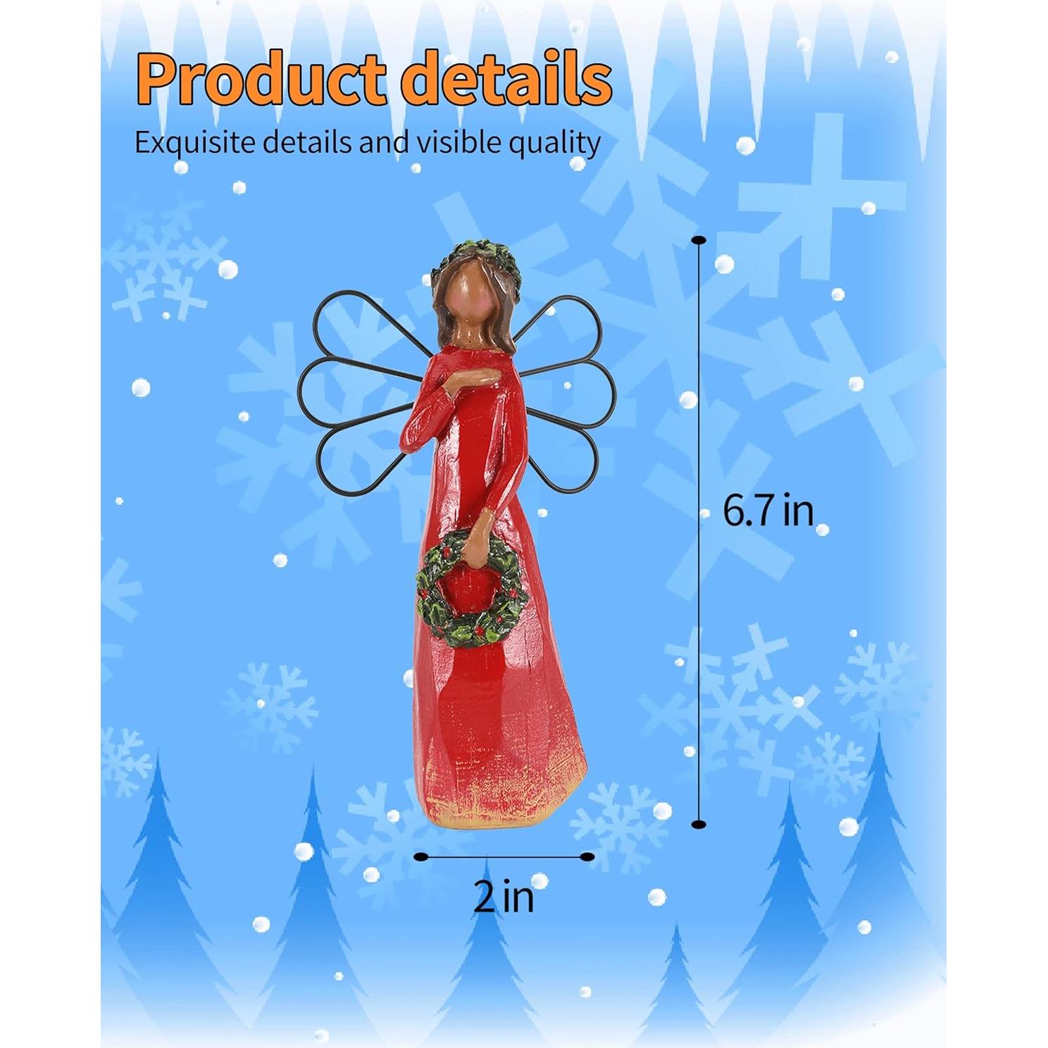 Figurita Ángel Navideño iStatue 17 cm Resina Pintada a Mano