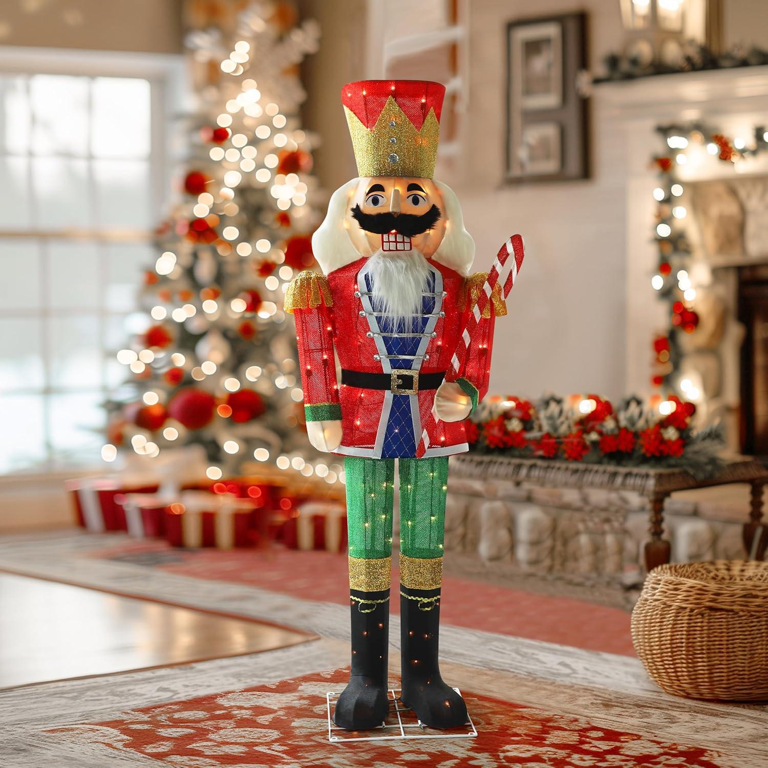 Decoración Navideña Nutcracker BlueWish 1.52m con 100 LED
