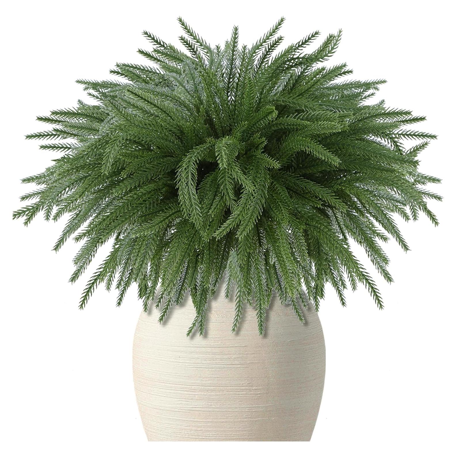 Ramas de Pino Norfolk Artificial DR.DUDU - 8 Paquete 45.72 cm