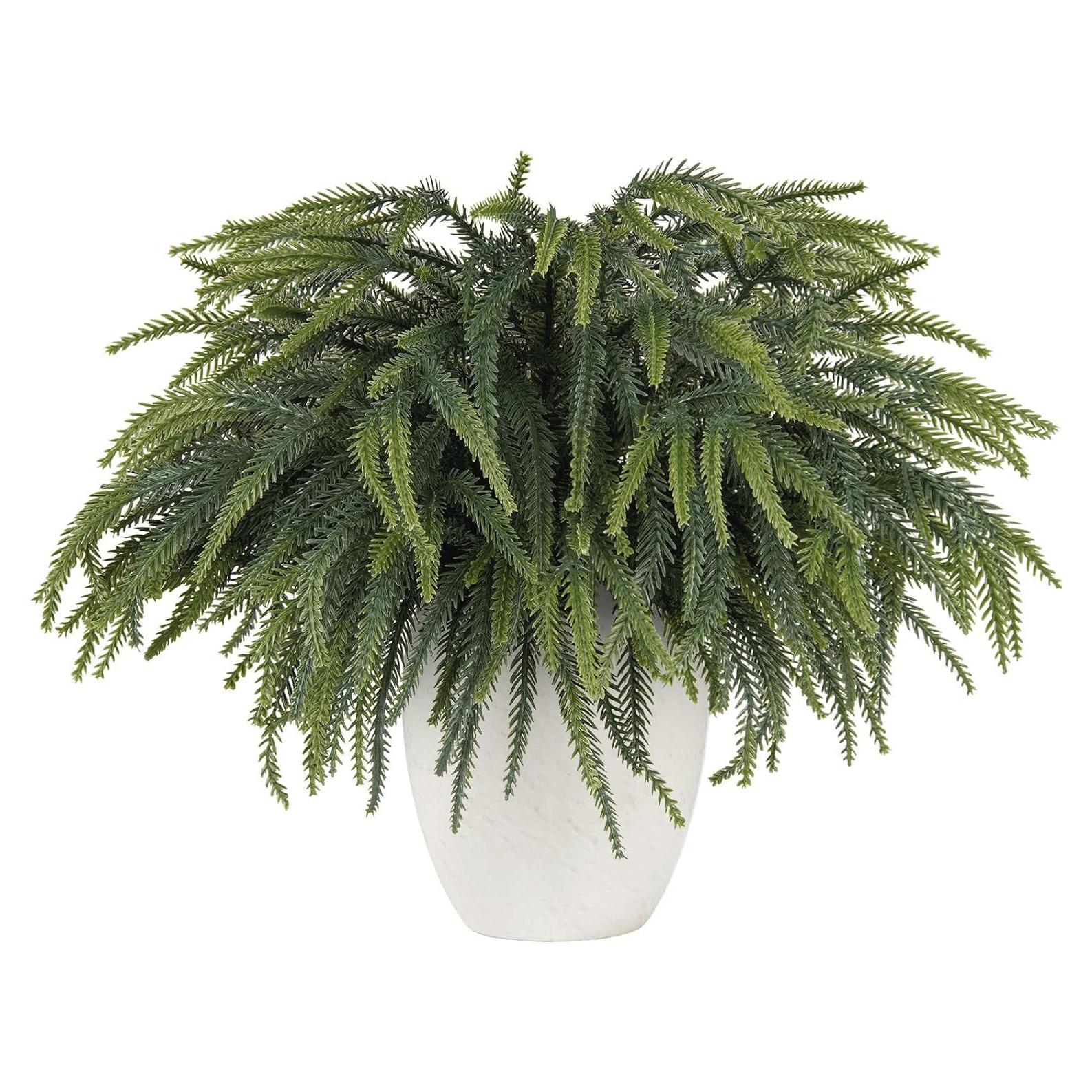 30 Ramas de Pino Norfolk HOHOTIME para Decoración Navideña