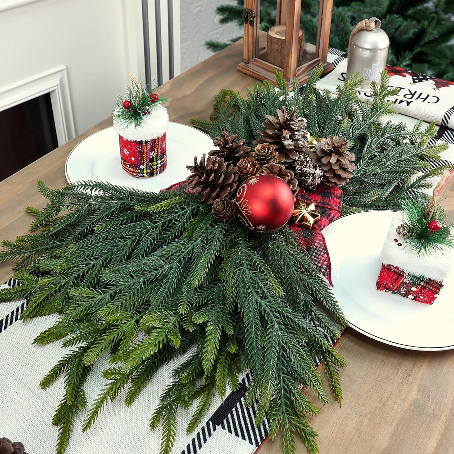 Juego de 12 Ramas de Pino Artificial Tulvend 45.72 cm