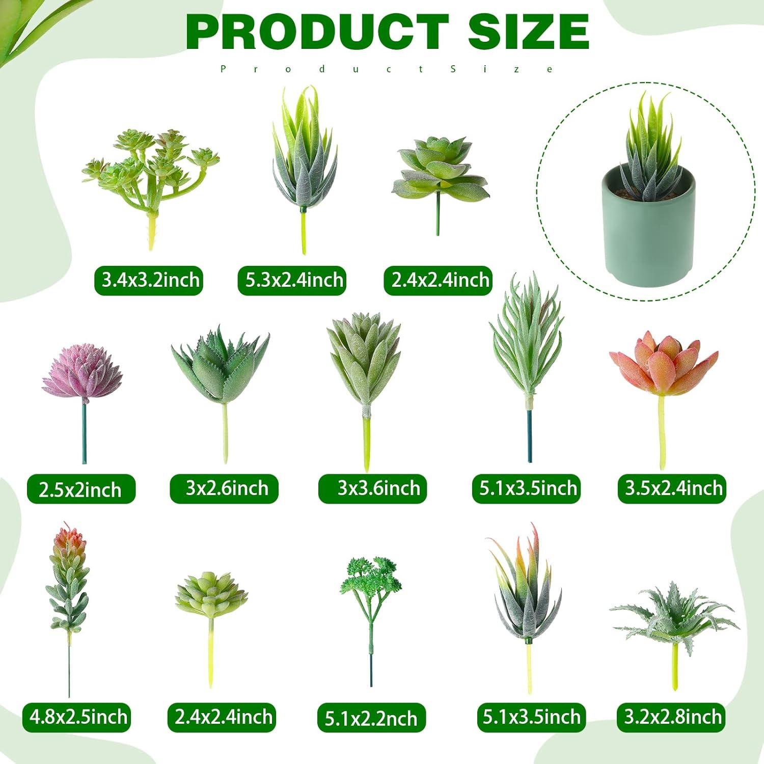 WILLBOND 38 Piezas Suculentas Artificiales Aterciopeladas