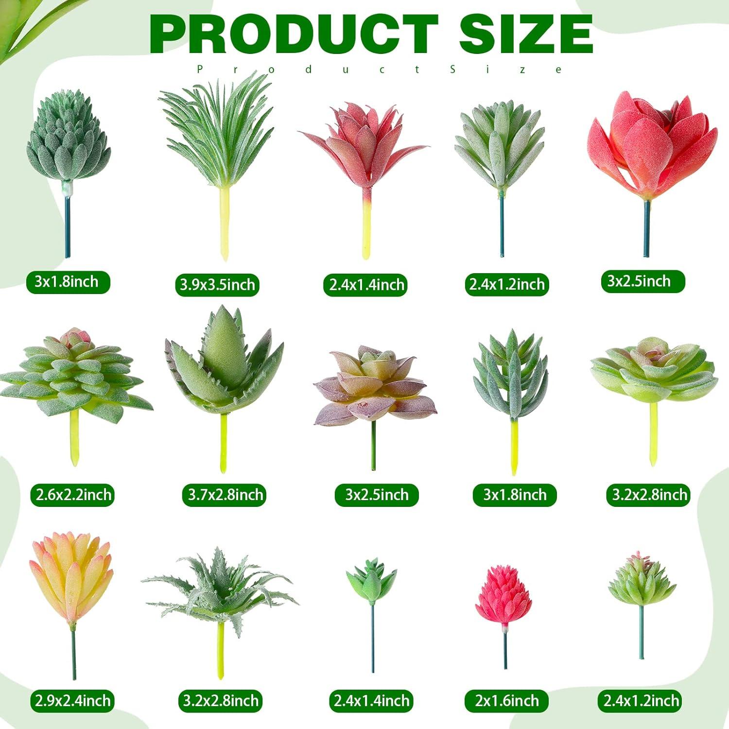 WILLBOND 38 Piezas Suculentas Artificiales Aterciopeladas