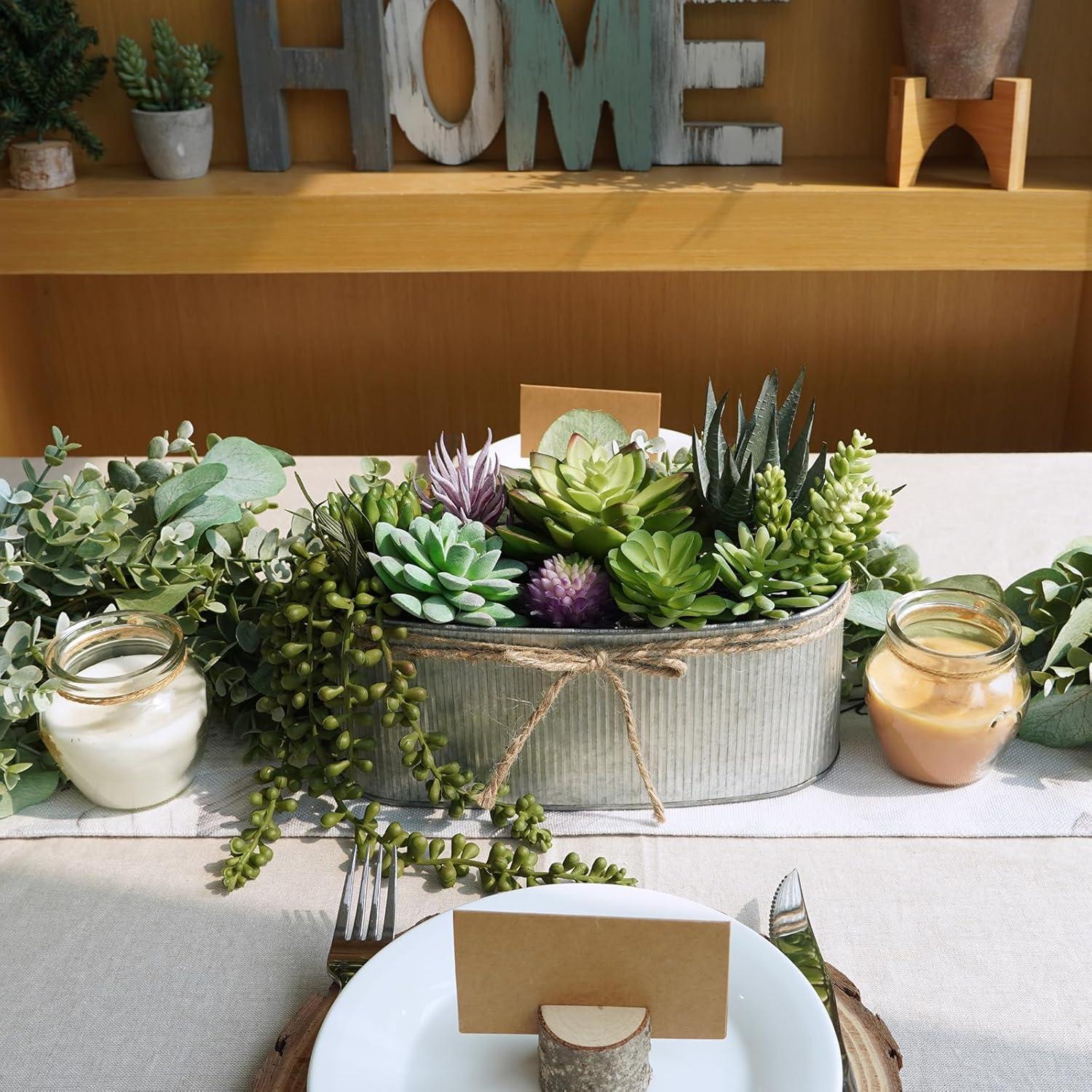 Arreglo de Suculentas Artificiales Winlyn en Maceta Ovalada 27cm