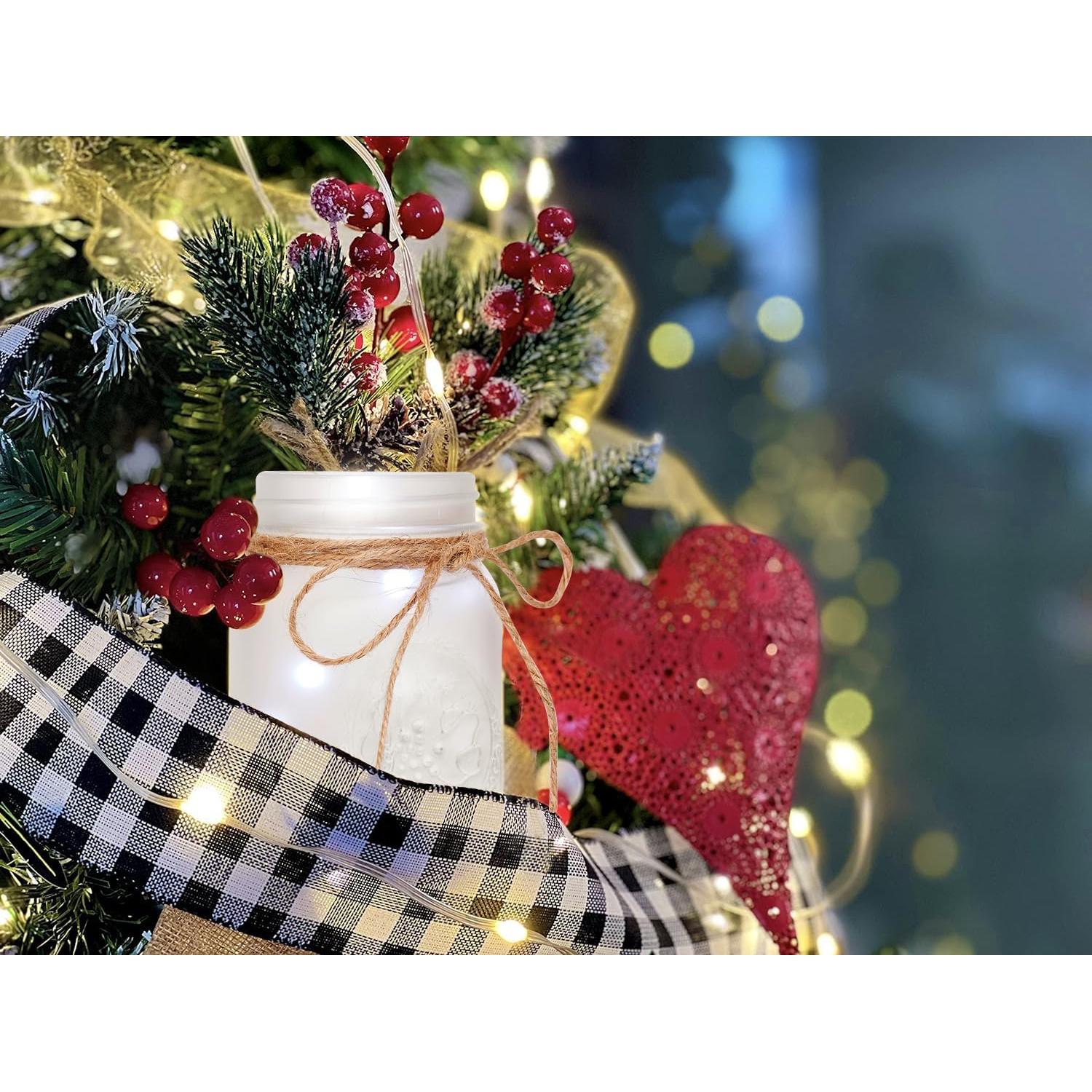 Centro de Mesa Navideño CNVOILA - Tarros de Mason 3PC