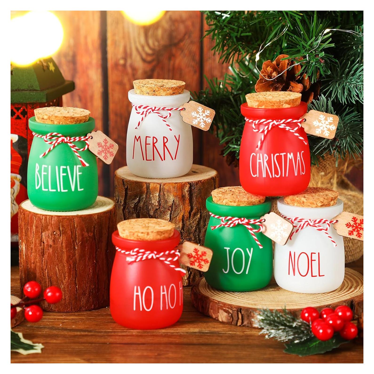 Conjunto de 6 Tarros Mini Mason Navidad Umigy con Etiquetas