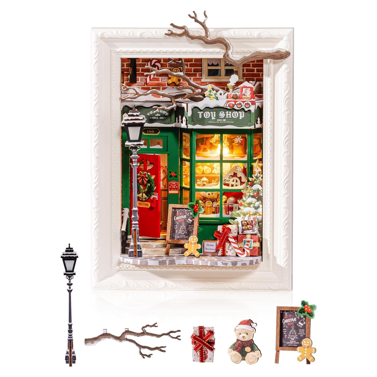 Caja de Sombra 3D Rolife Tienda de Juguetes de Santa 16.8x10.9cm