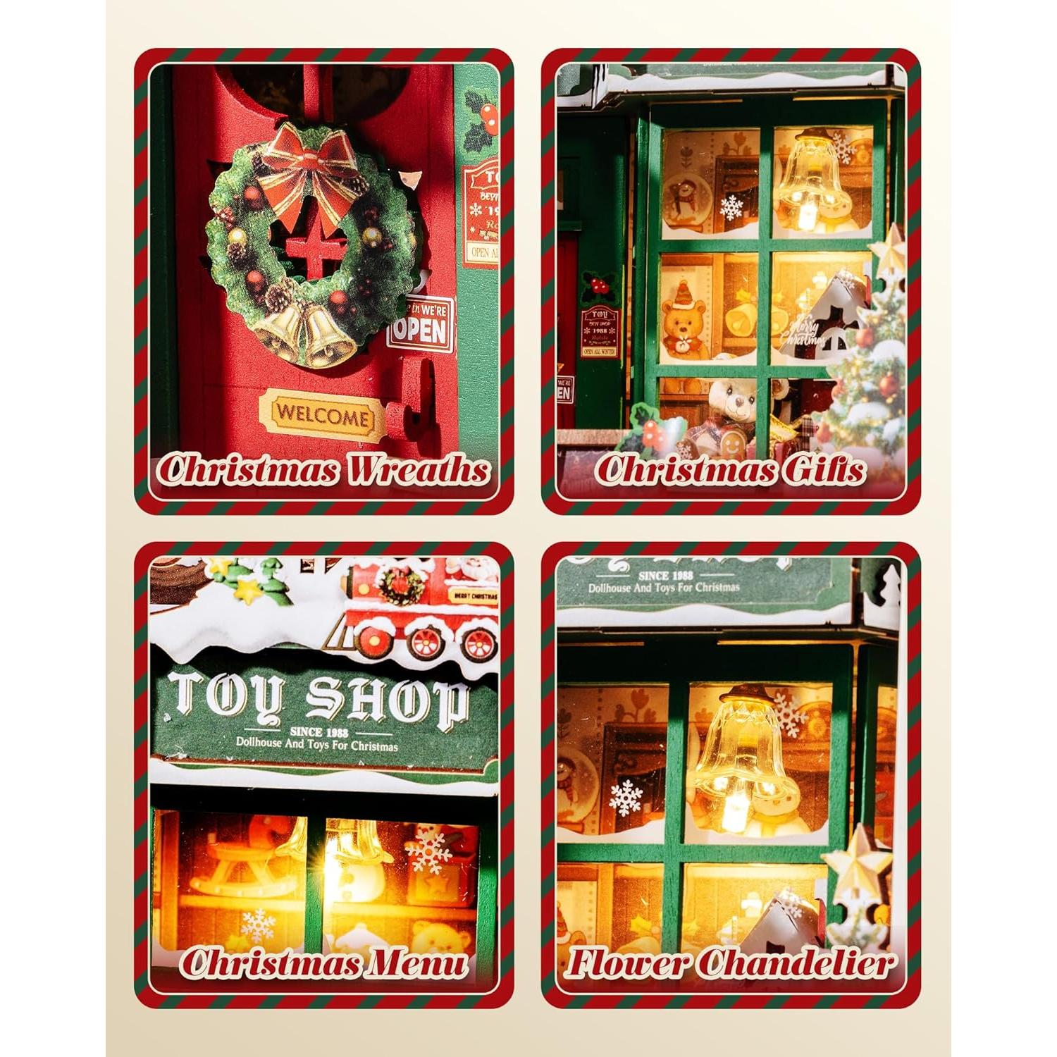 Caja de Sombra 3D Rolife Tienda de Juguetes de Santa 16.8x10.9cm