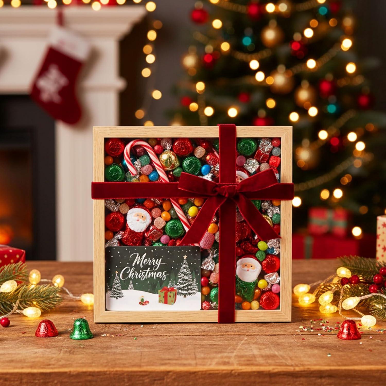 Marco de Sombra de Navidad BrightRow 20x20cm con Cinta y Pegatinas