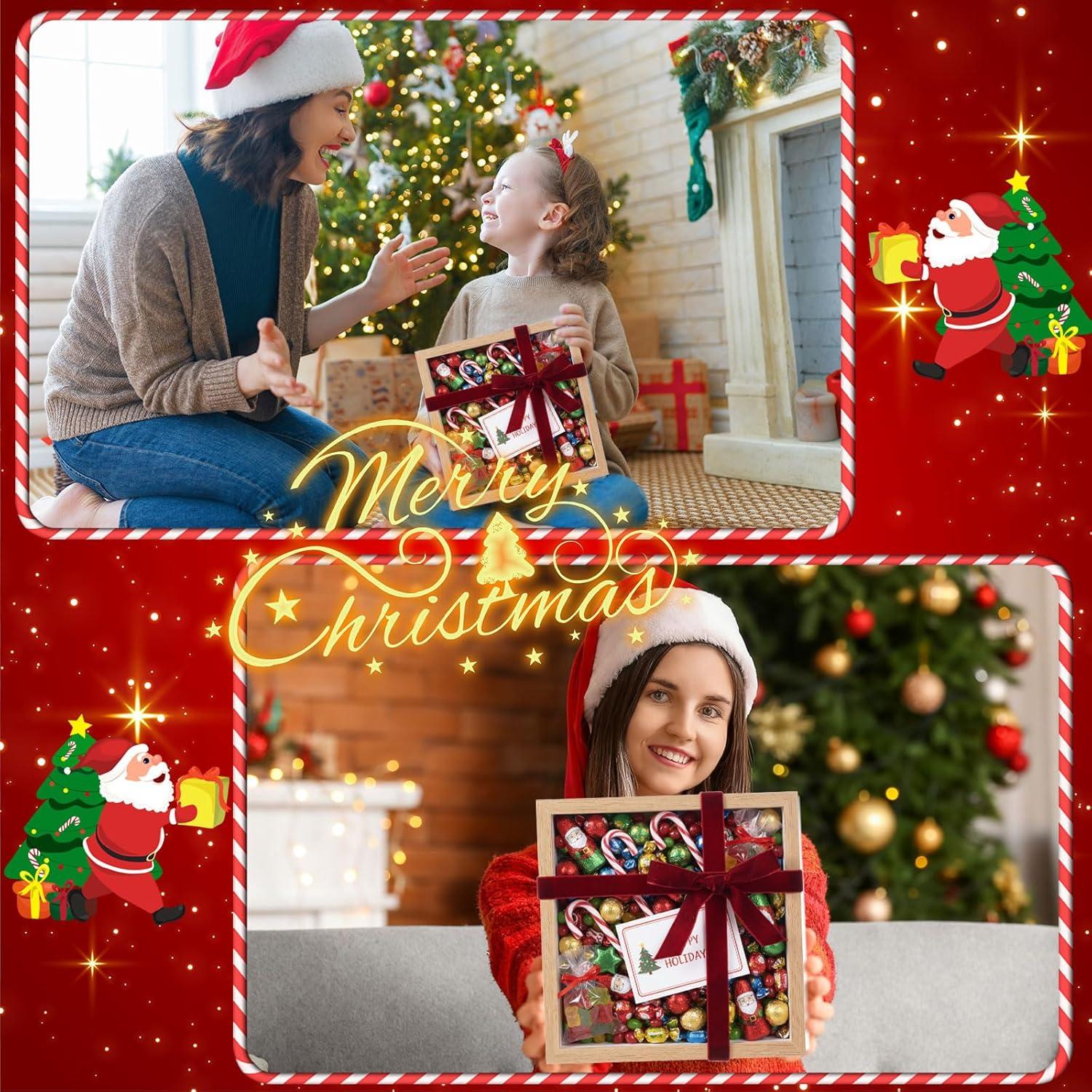 Marco de Sombra de Navidad BrightRow 20x20cm con Cinta y Pegatinas