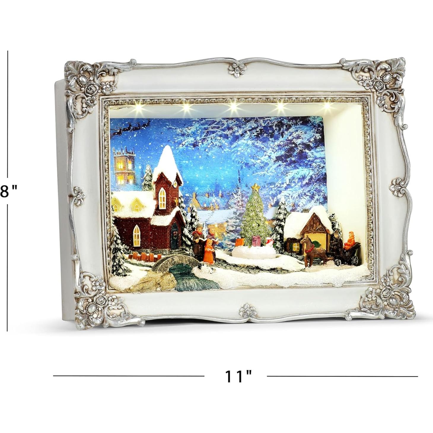 Caja de Sombra Animada Mr. Christmas - Iglesia Navideña LED