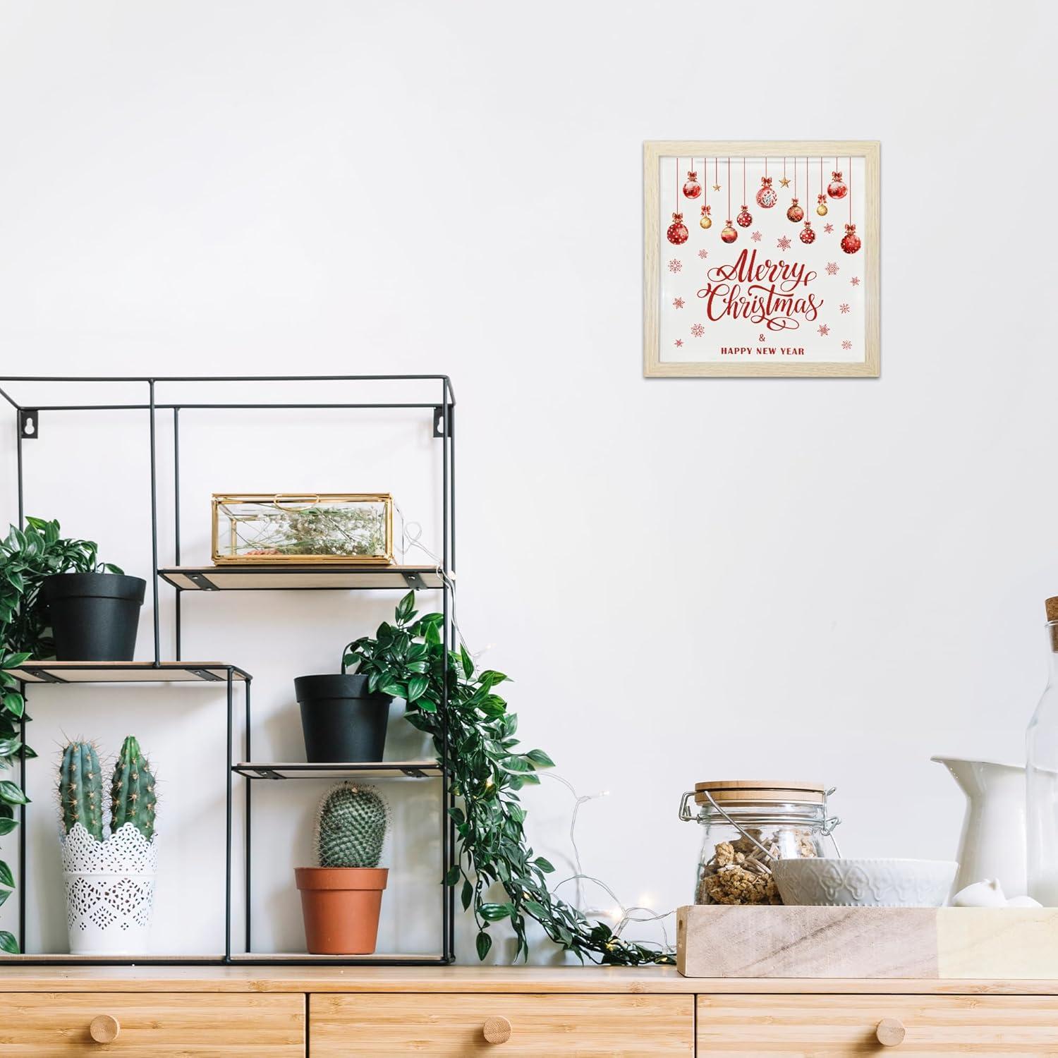 Caja Navideña de Madera Tabyon 20.32x20.32cm con Ranura