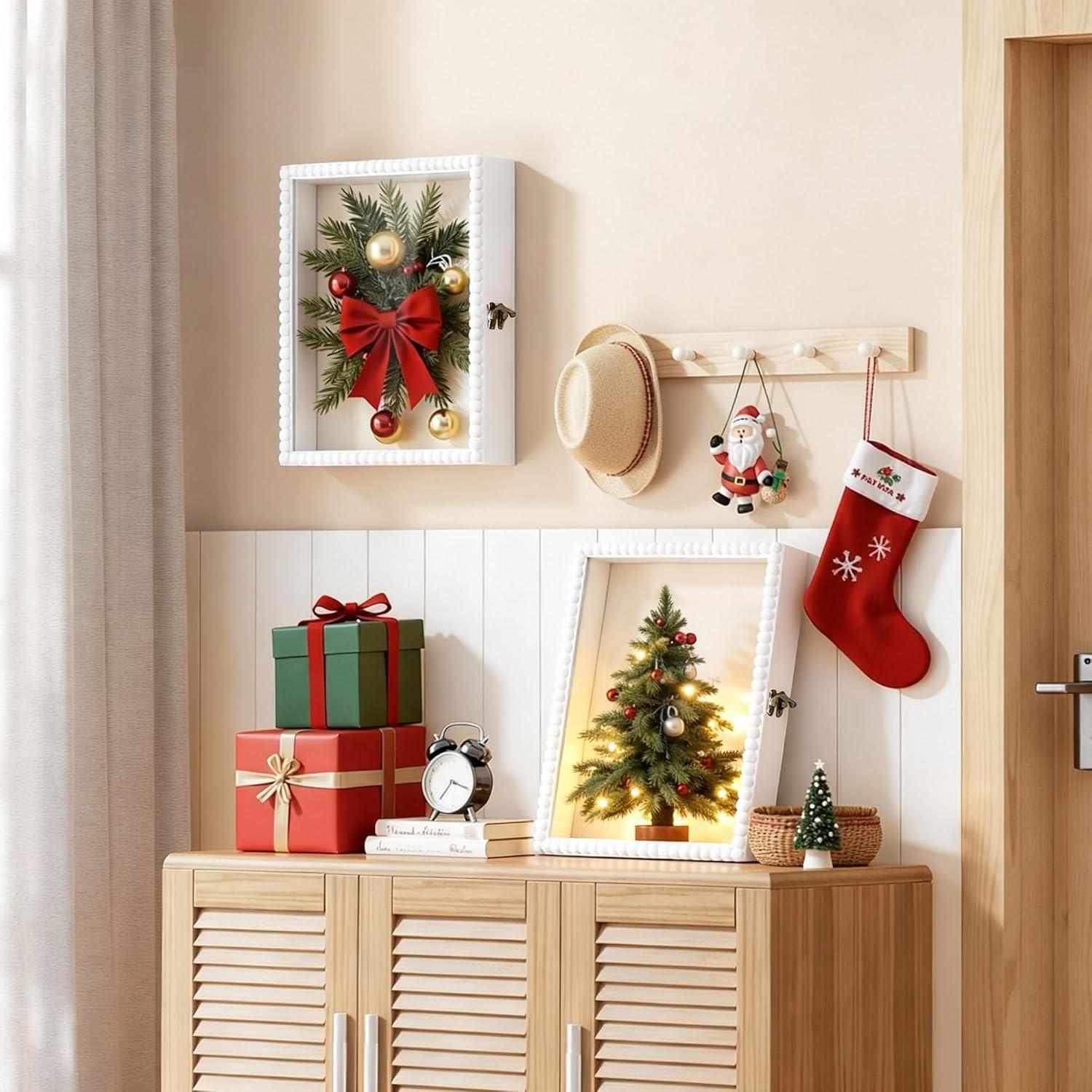 Marco de Sombra 20x25 cm Love-KANKEI Blanco con Puerta