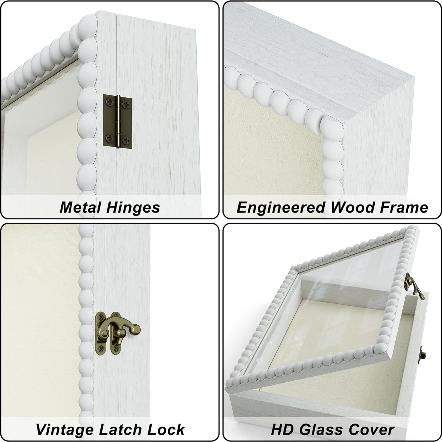Marco de Sombra 20x25 cm Love-KANKEI Blanco con Puerta