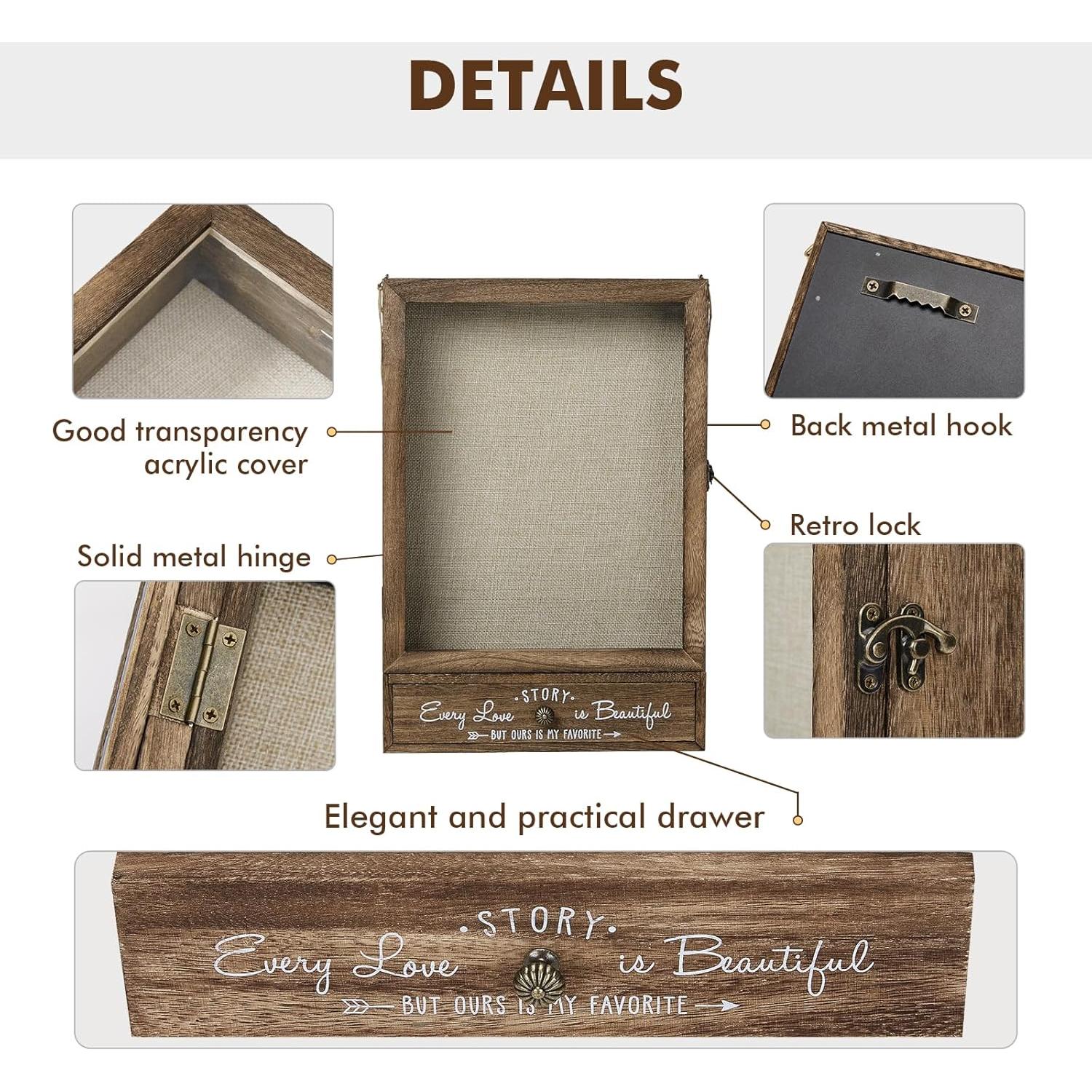 Marco de Sombra Grande AW BRIDAL 27.9x40.6 cm Madera Marrón