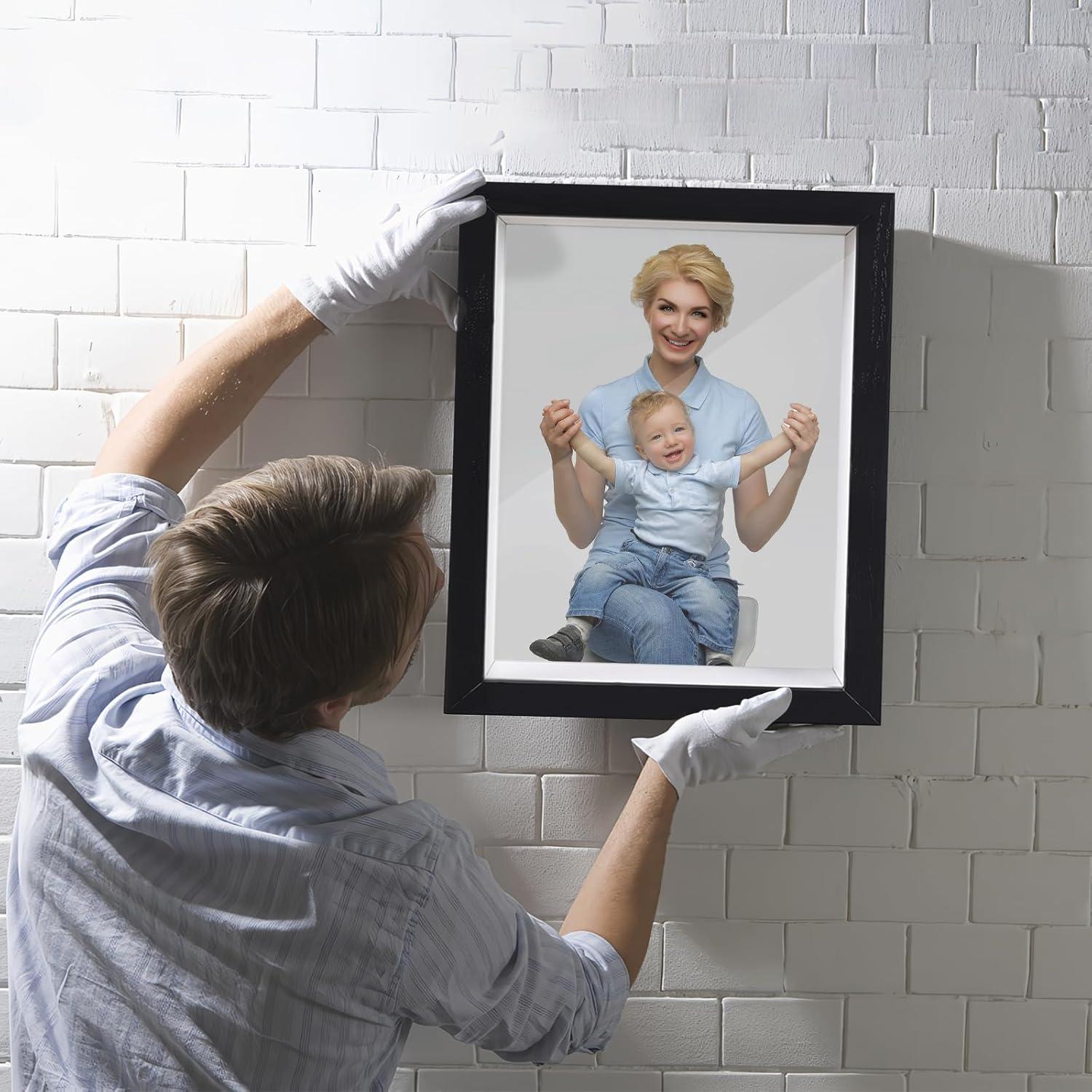 Marco de Sombra 3 Piezas SMZCTYI 20x25 cm Madera Negro