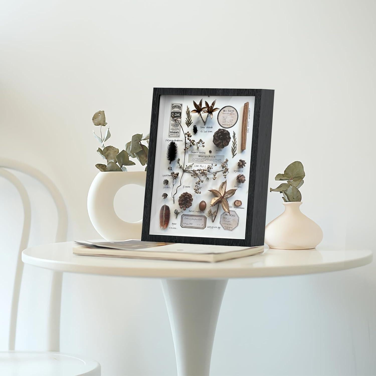 Marco de Sombra 3 Piezas SMZCTYI 20x25 cm Madera Negro