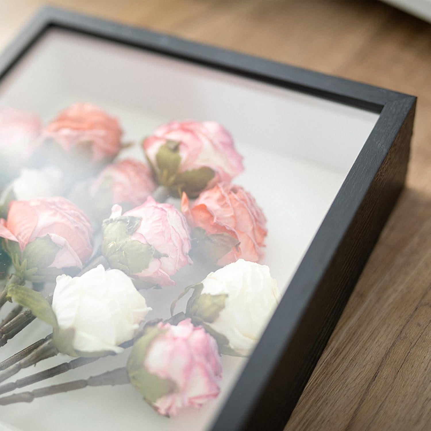 Marco de Sombra 3 Piezas SMZCTYI 20x25 cm Madera Negro