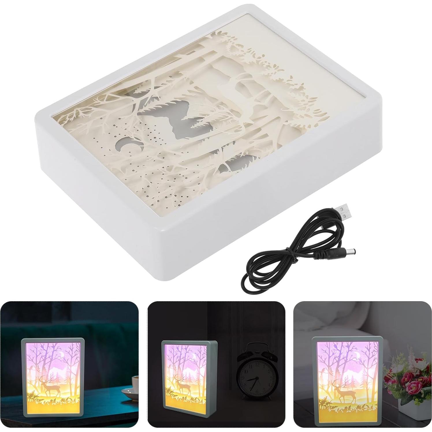 Lámpara LED 3D Uonlytech Ciervo del Bosque 21x16cm