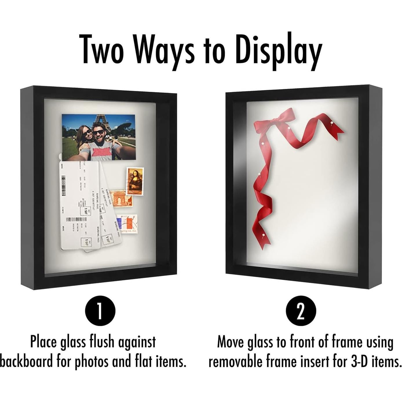 Marco de Sombra Americanflat 30.5x38.2 cm Negro con Fieltro