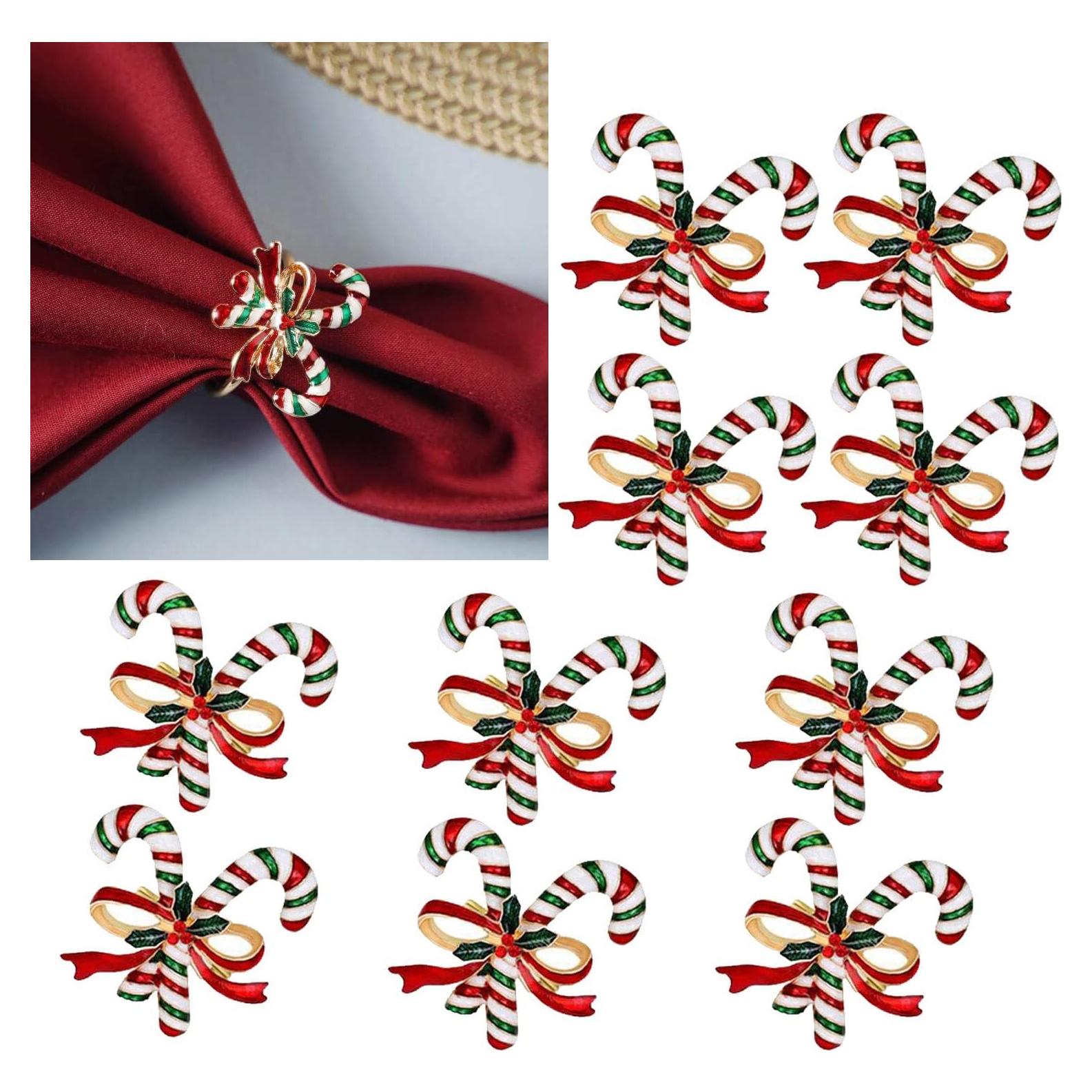 10 Anillos de Servilleta de Navidad ENASGLOO - Caña de Navidad