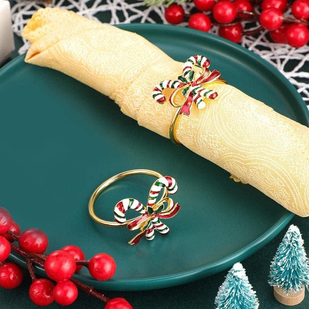 10 Anillos de Servilleta de Navidad ENASGLOO - Caña de Navidad