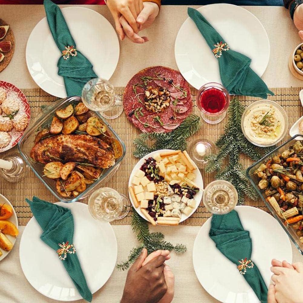 10 Anillos de Servilleta de Navidad ENASGLOO - Caña de Navidad