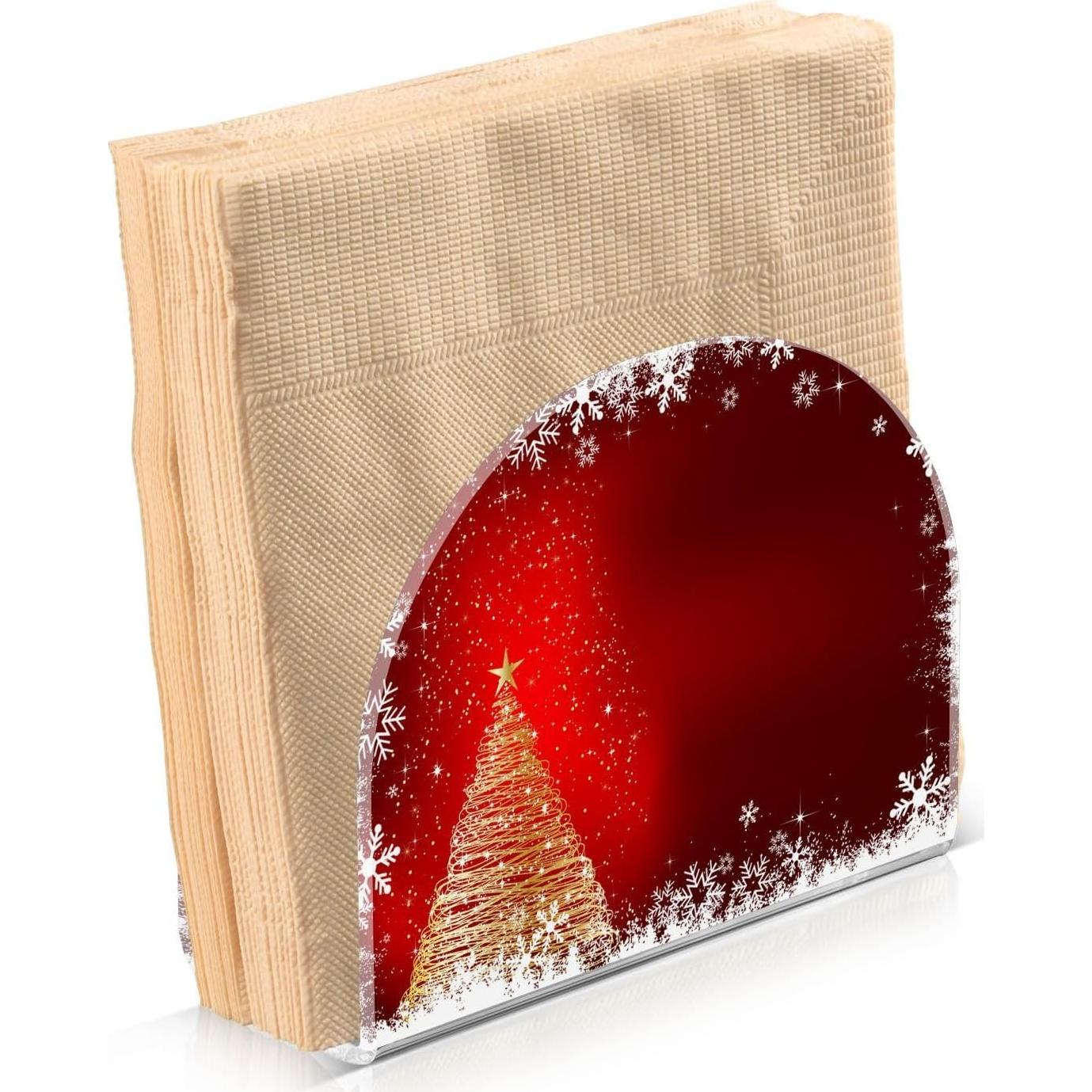 Soporte para Servilletas Acrílico Senya 10.4x12.4 cm Navidad