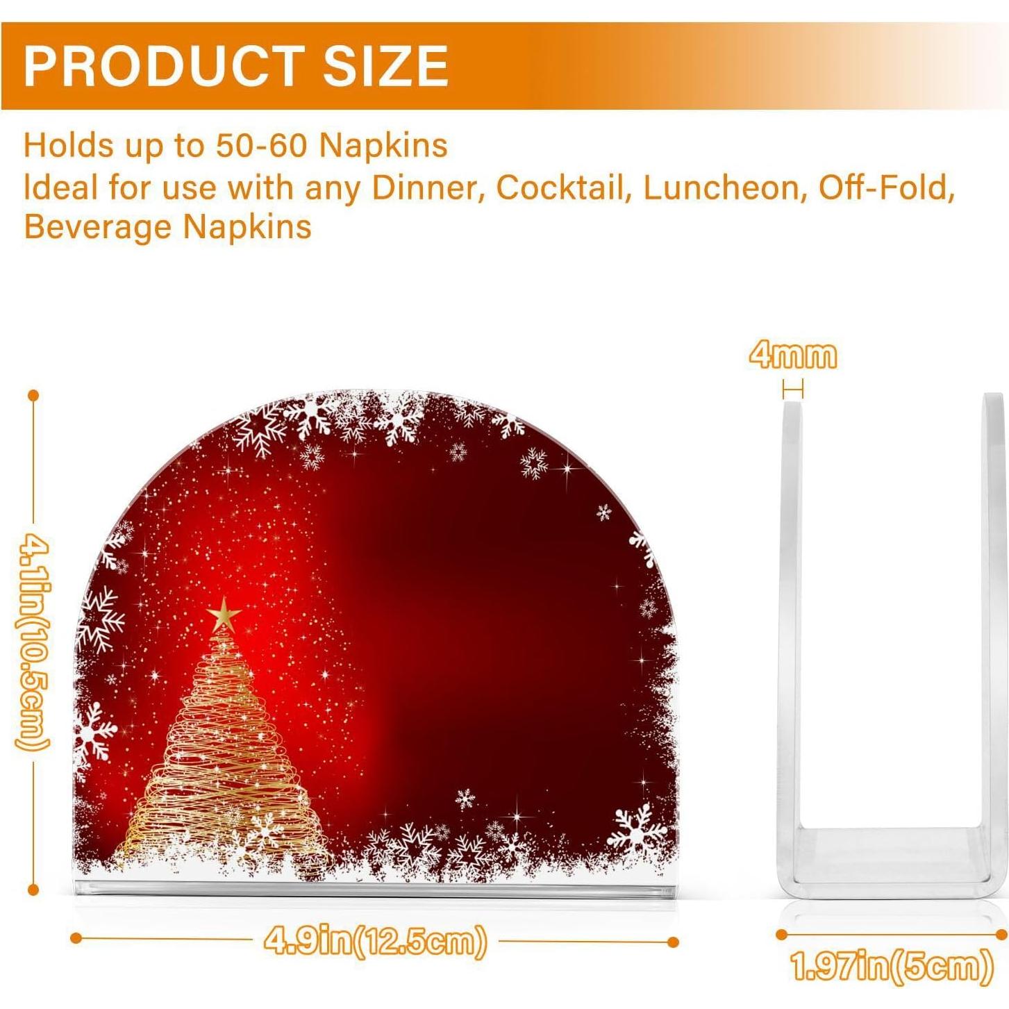 Soporte para Servilletas Acrílico Senya 10.4x12.4 cm Navidad