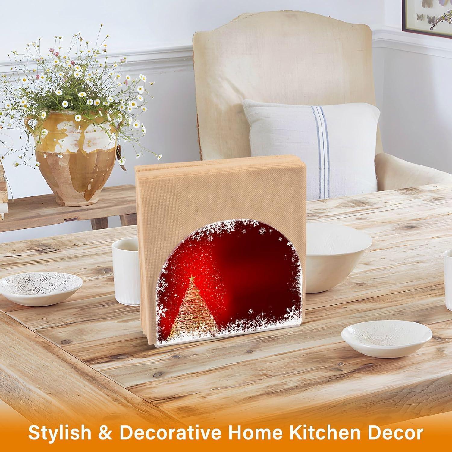 Soporte para Servilletas Acrílico Senya 10.4x12.4 cm Navidad