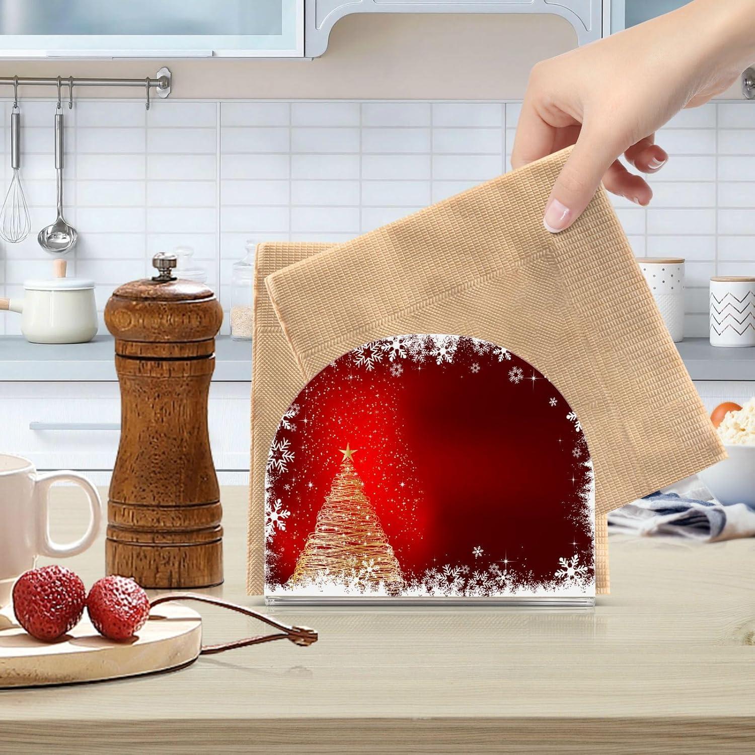 Soporte para Servilletas Acrílico Senya 10.4x12.4 cm Navidad