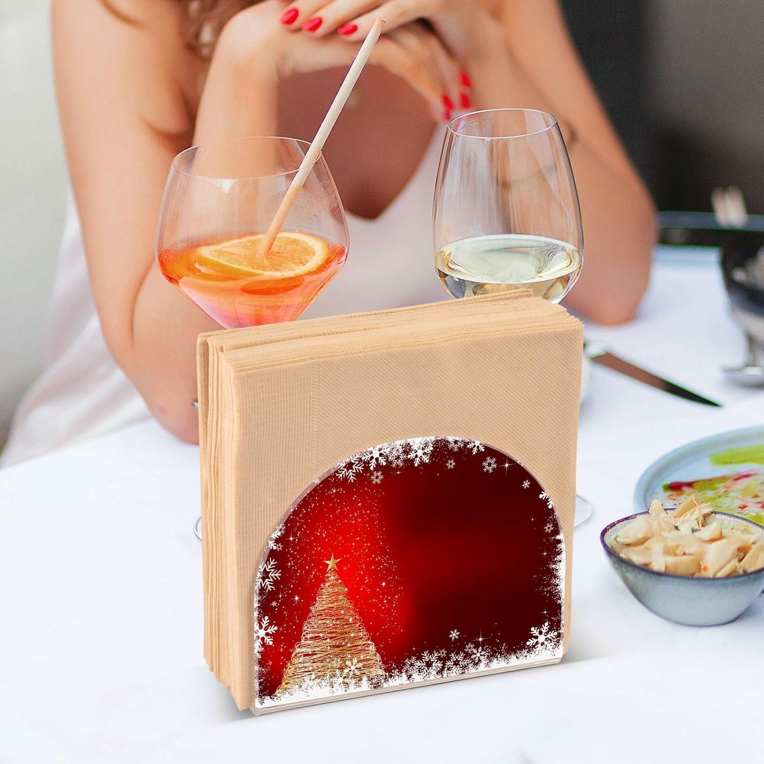 Soporte para Servilletas Acrílico Senya 10.4x12.4 cm Navidad