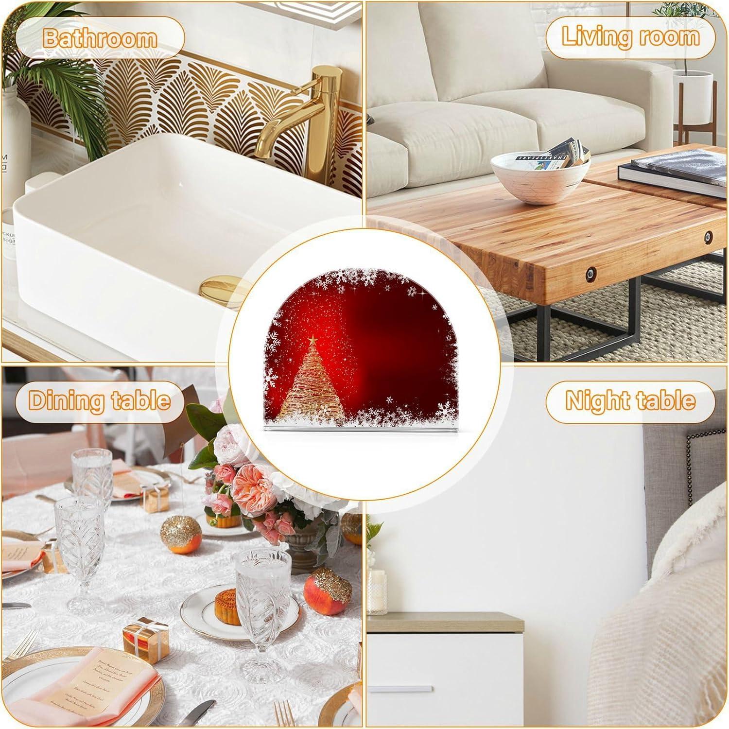 Soporte para Servilletas Acrílico Senya 10.4x12.4 cm Navidad