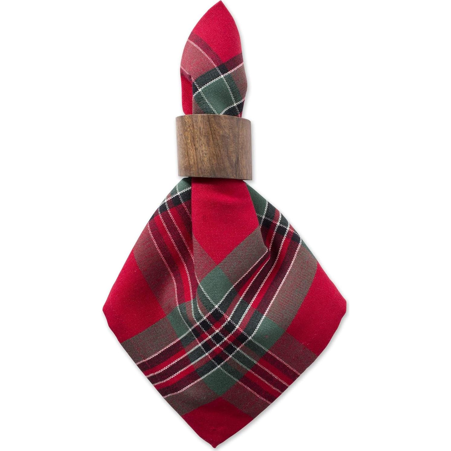 Juego de Servilletas de Navidad DII Cuadros 50.8x50.8 cm - 6 Pzas