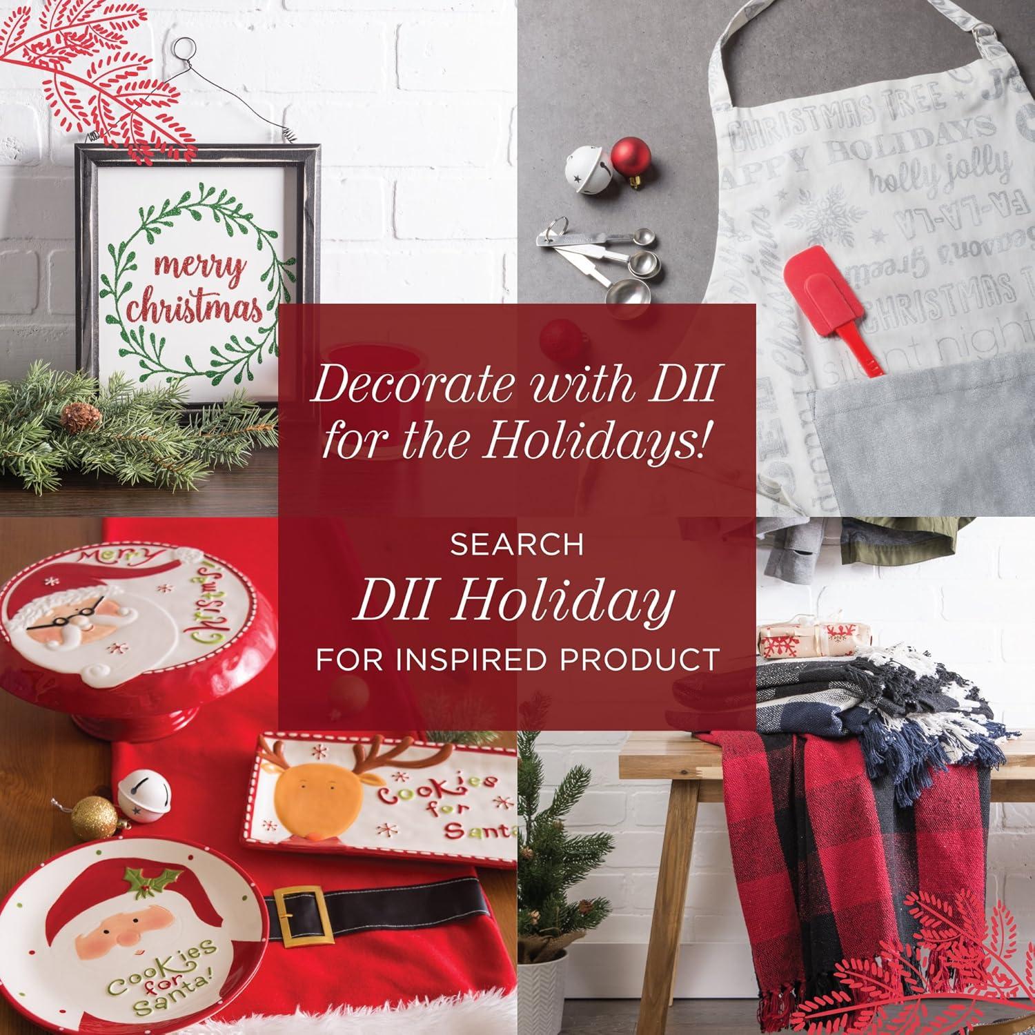 Juego de Servilletas de Navidad DII Cuadros 50.8x50.8 cm - 6 Pzas