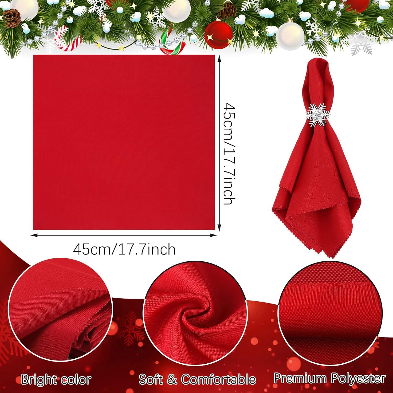 Juego de Servilletas y Anillos de Navidad eBoot - 16 Piezas