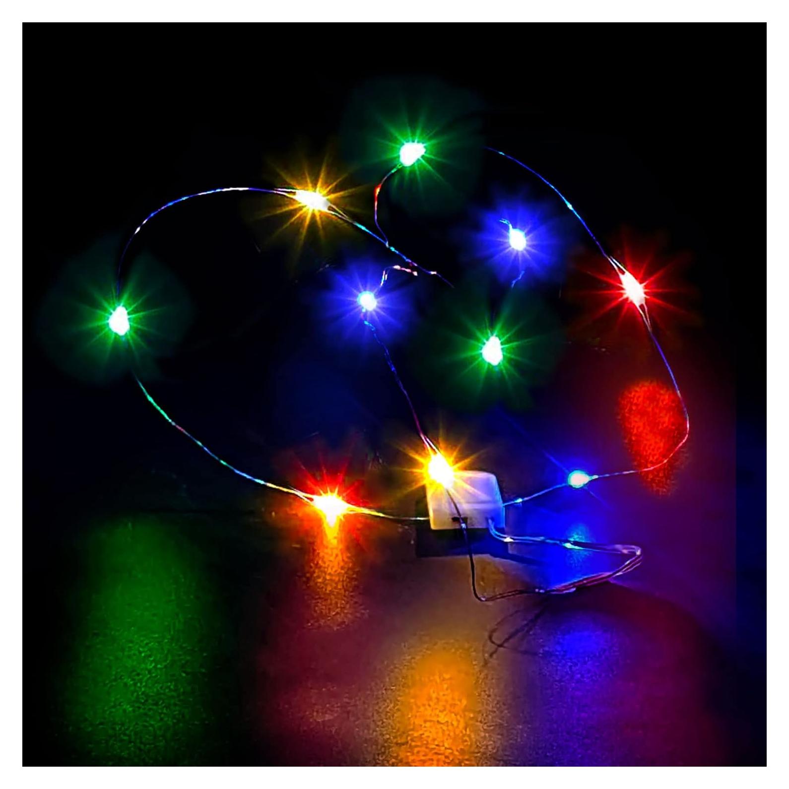 Luces de Hadas PULAIKE 1m Multicolor 10 LEDs Impermeables