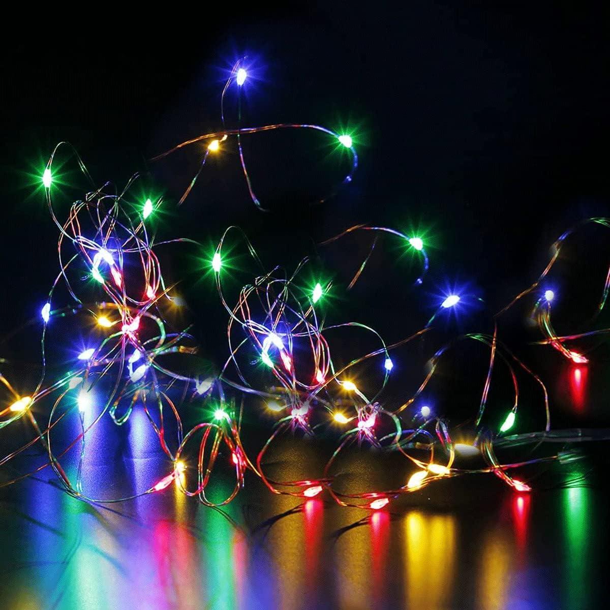 Luces de Hadas PULAIKE 1m Multicolor 10 LEDs Impermeables