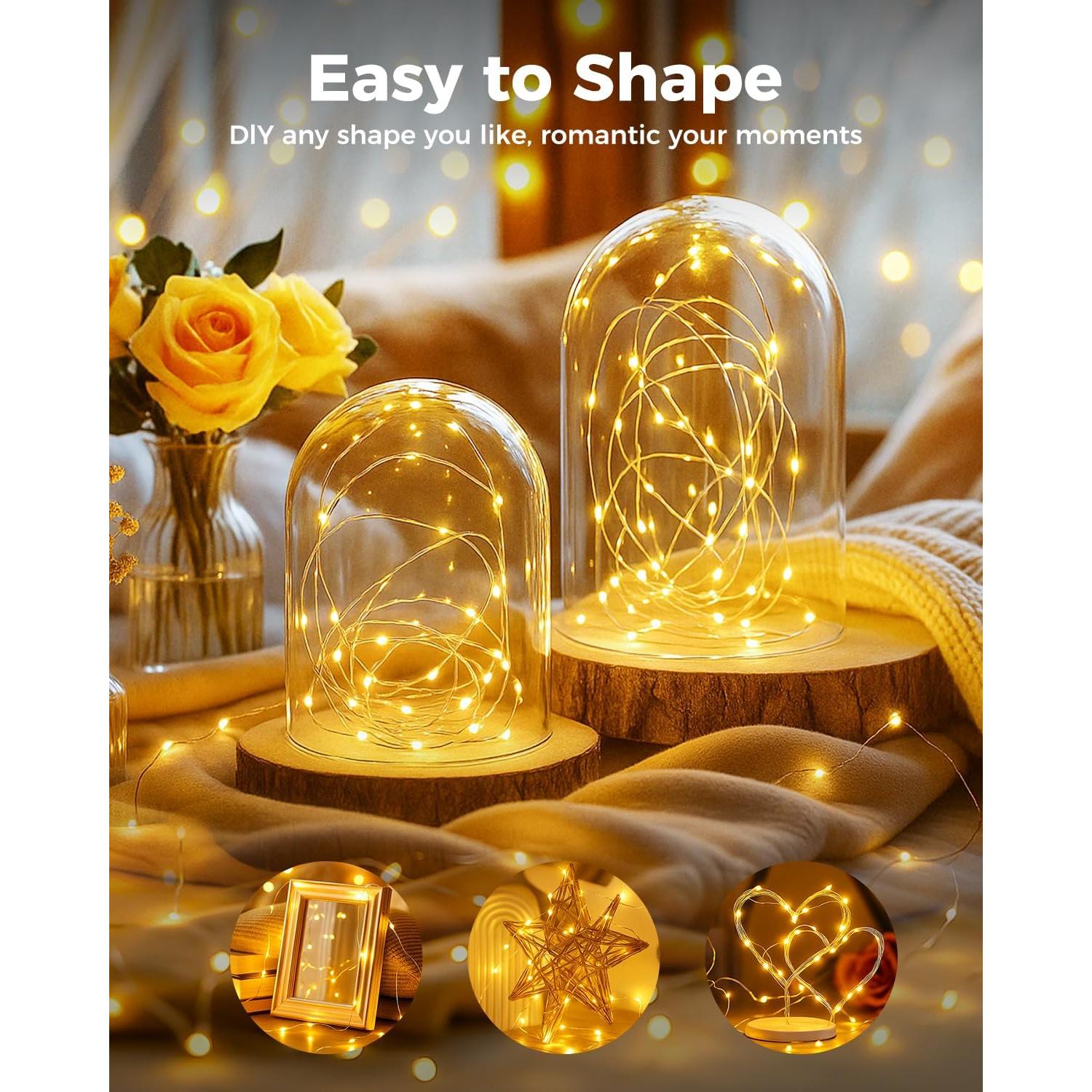 Cadena de Luces de Hadas Btfarm 12 Paquete 2m 20 LED Blanco Cálido